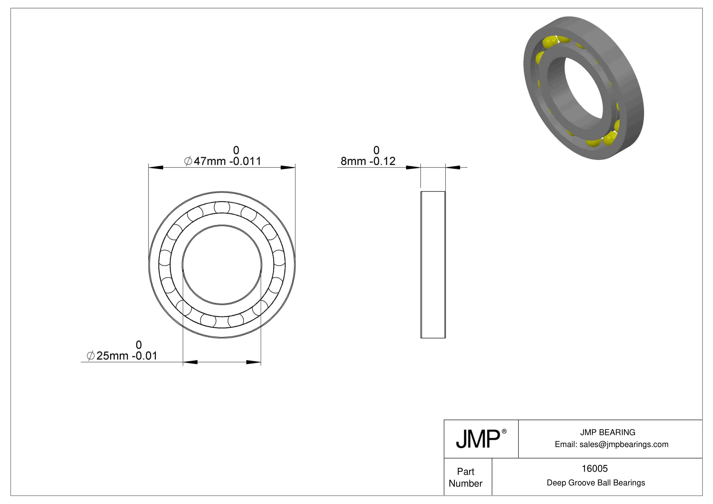 16005 TN9 engineering drawing