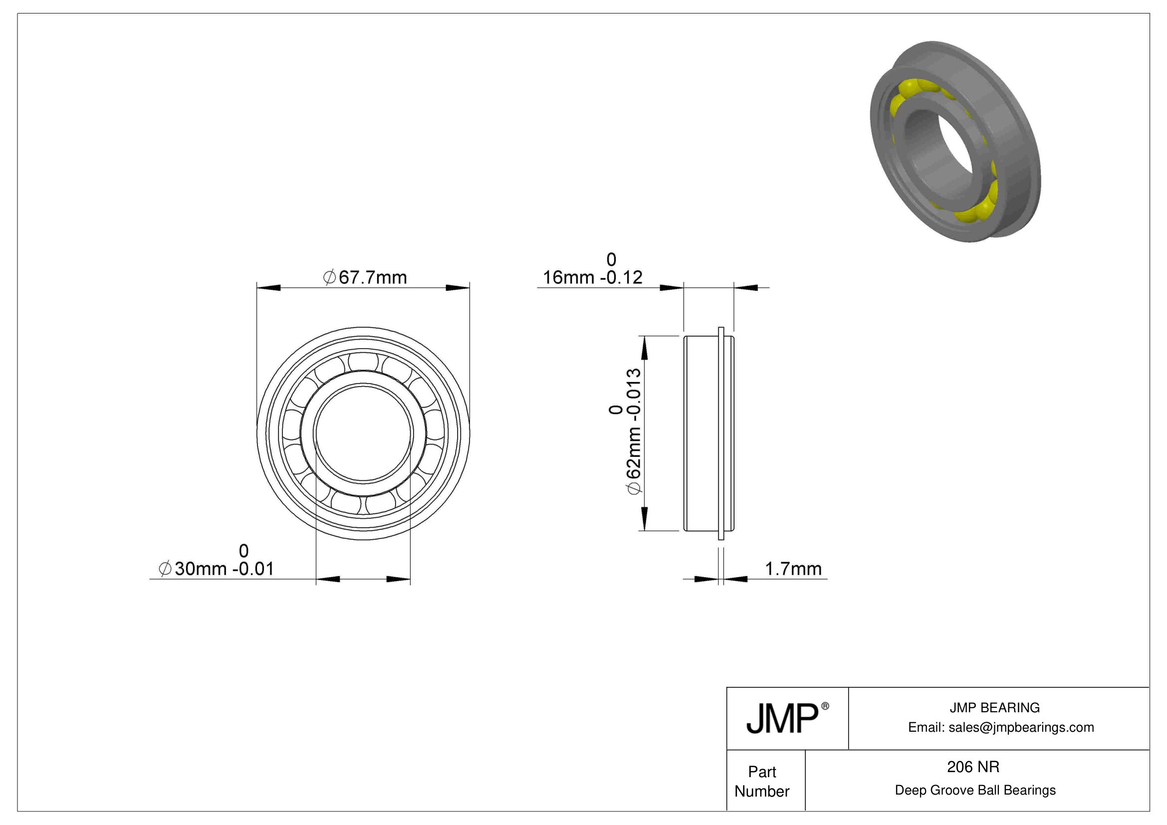 206 NR engineering drawing