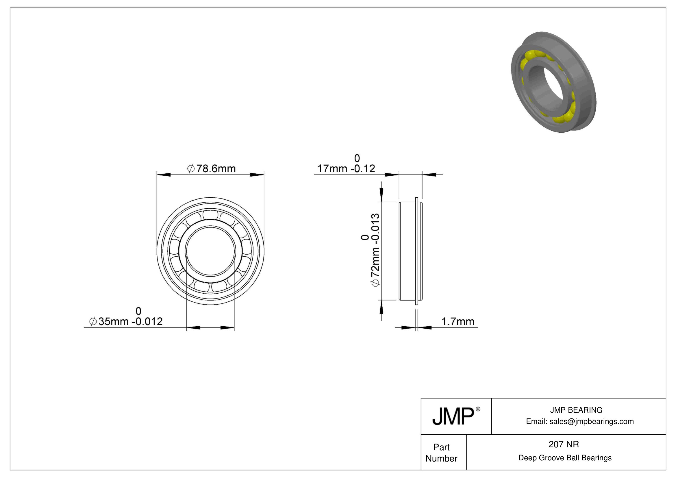 207 NR engineering drawing