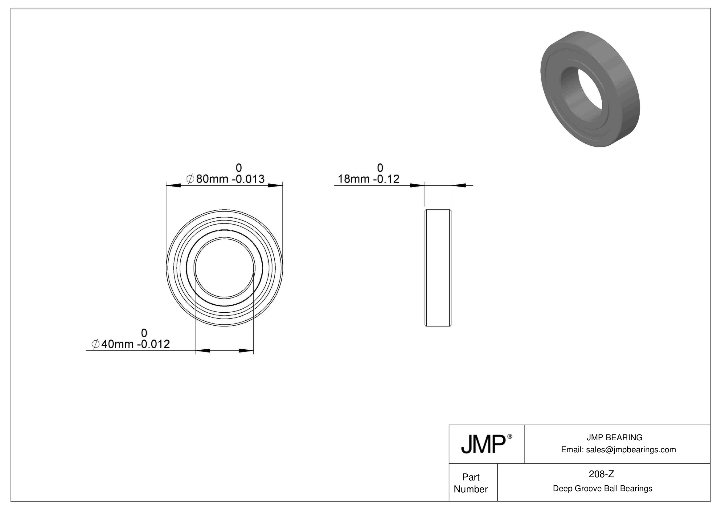 208-Z engineering drawing