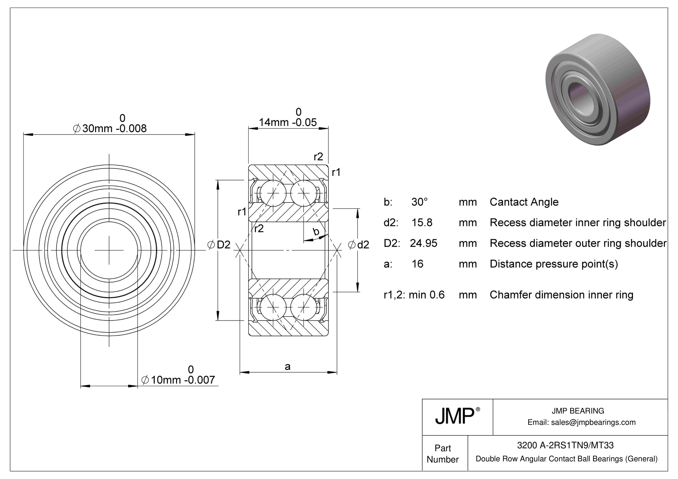 3200 A-2RS1TN9/MT33 engineering drawing