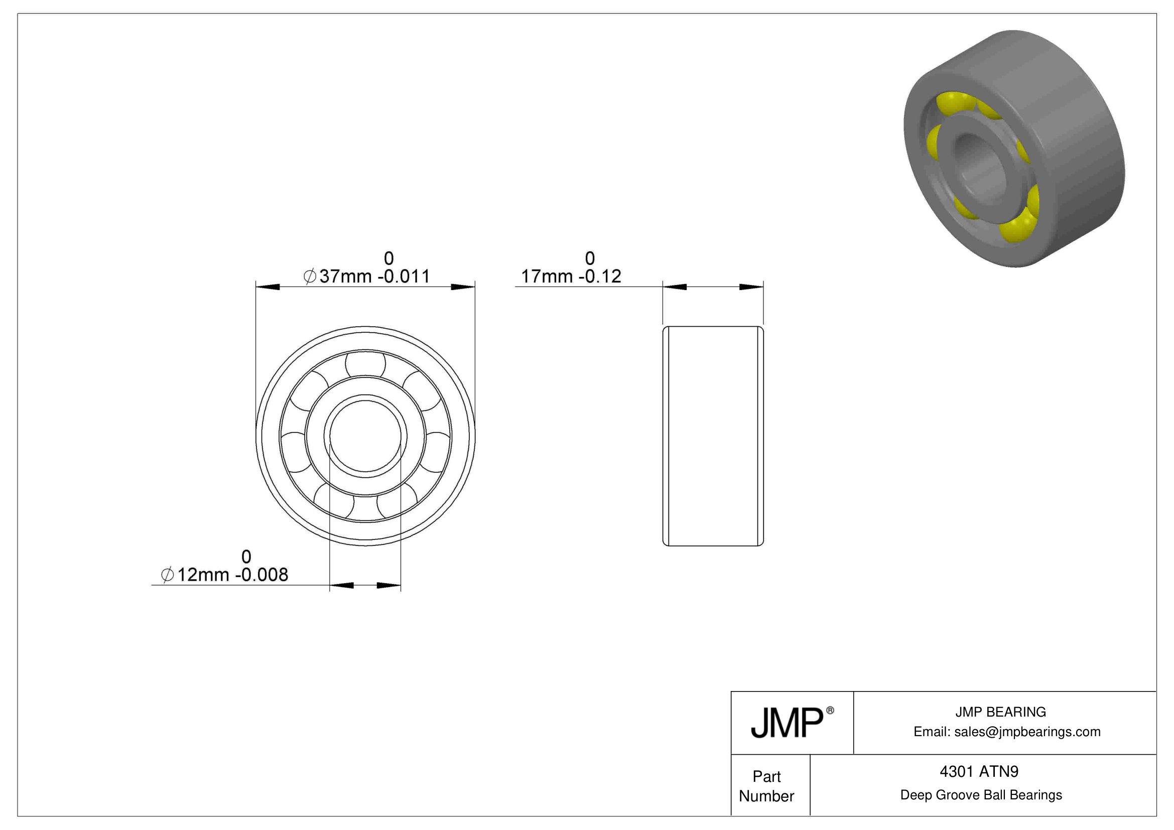 4301 ATN9 engineering drawing