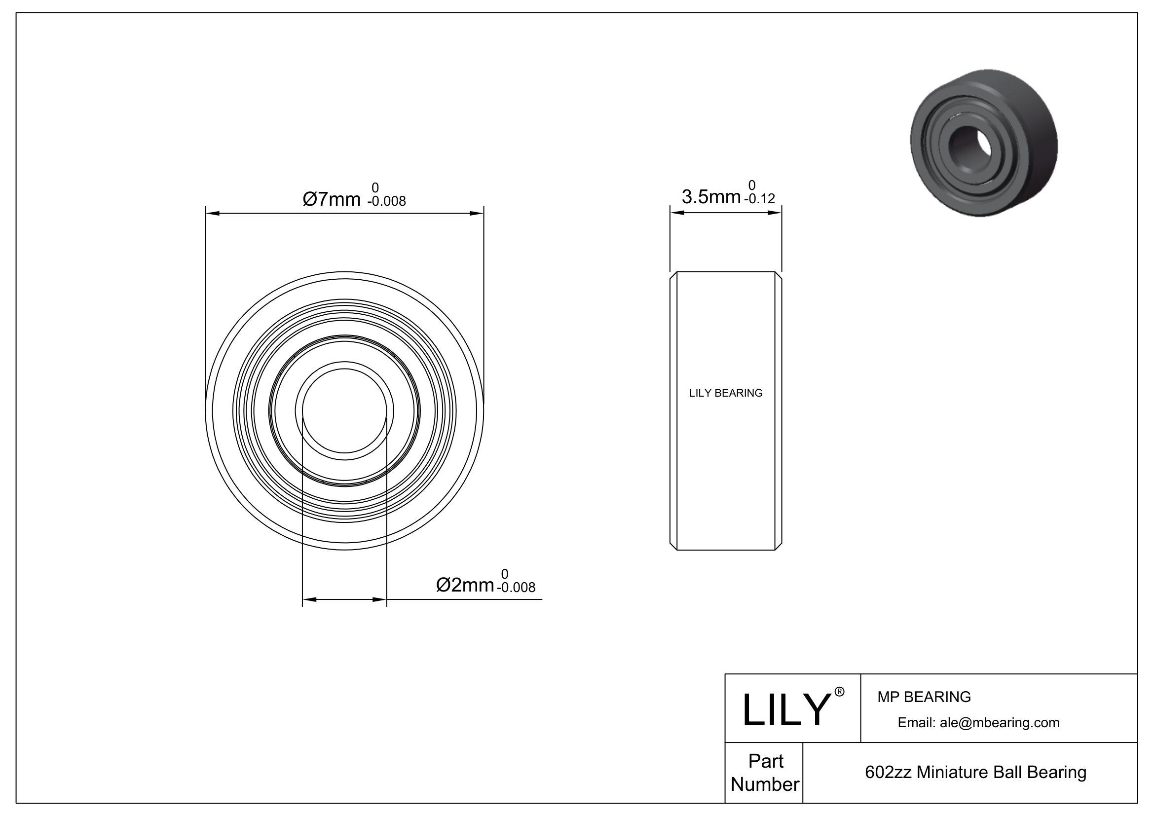 602zz engineering drawing