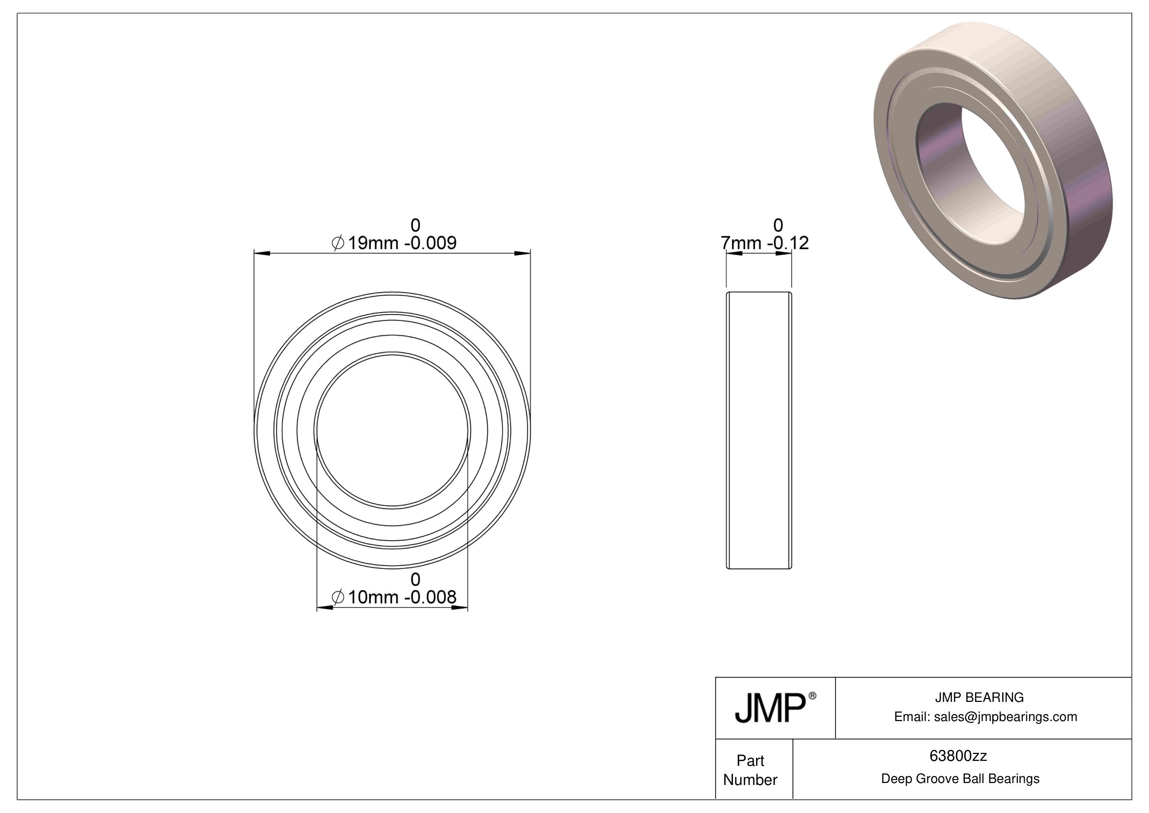 63800zz engineering drawing