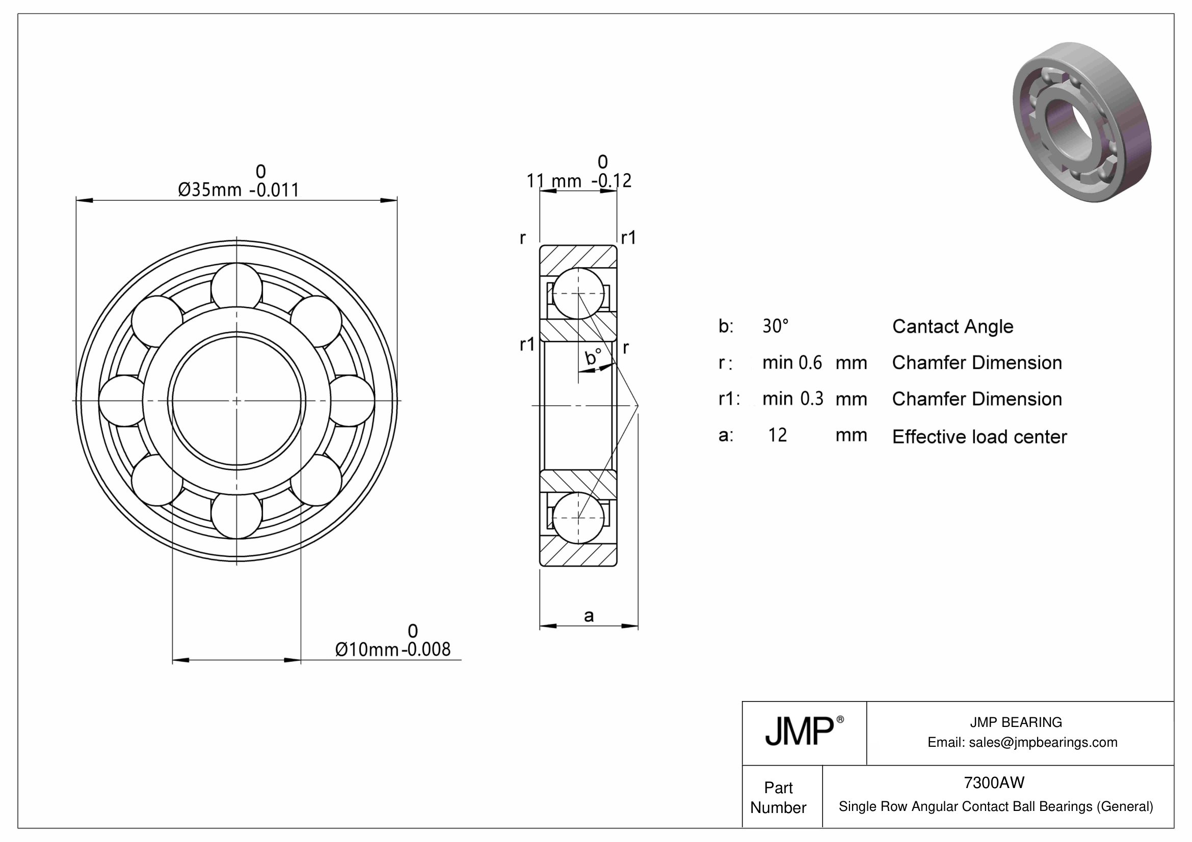 7300AW engineering drawing