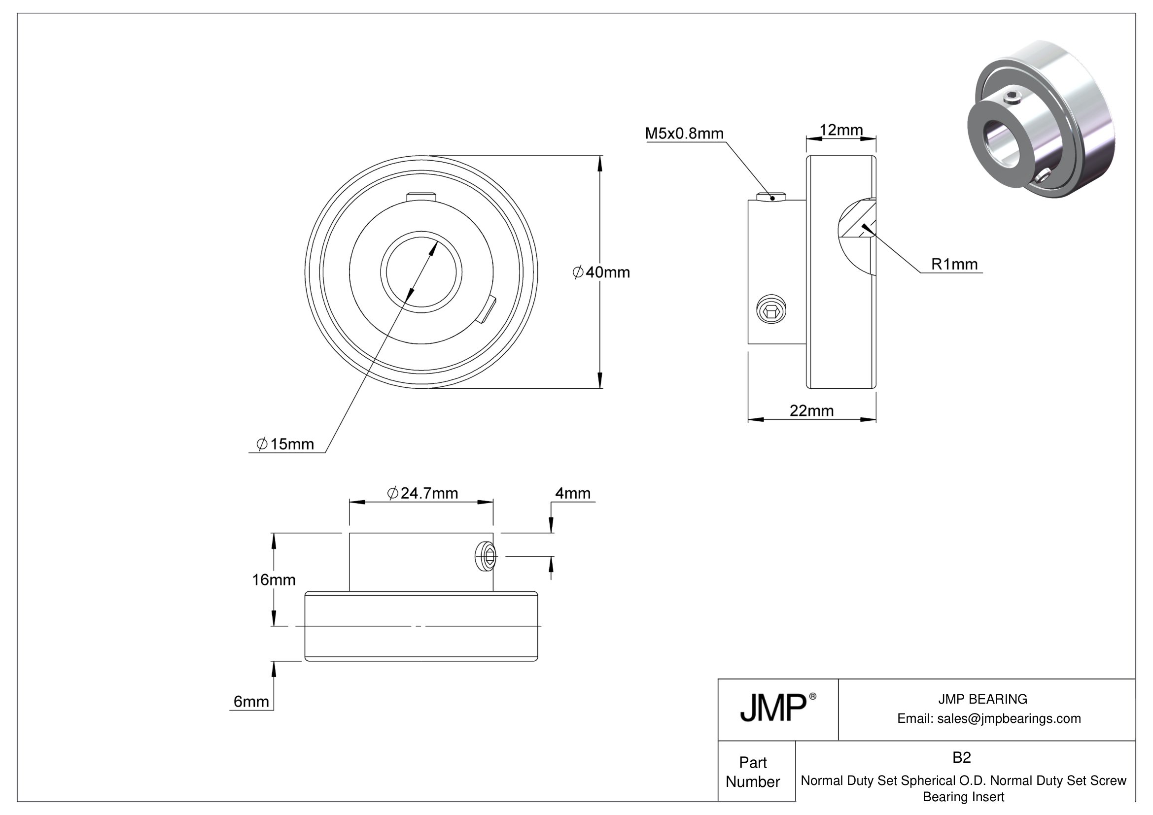 B2 engineering drawing