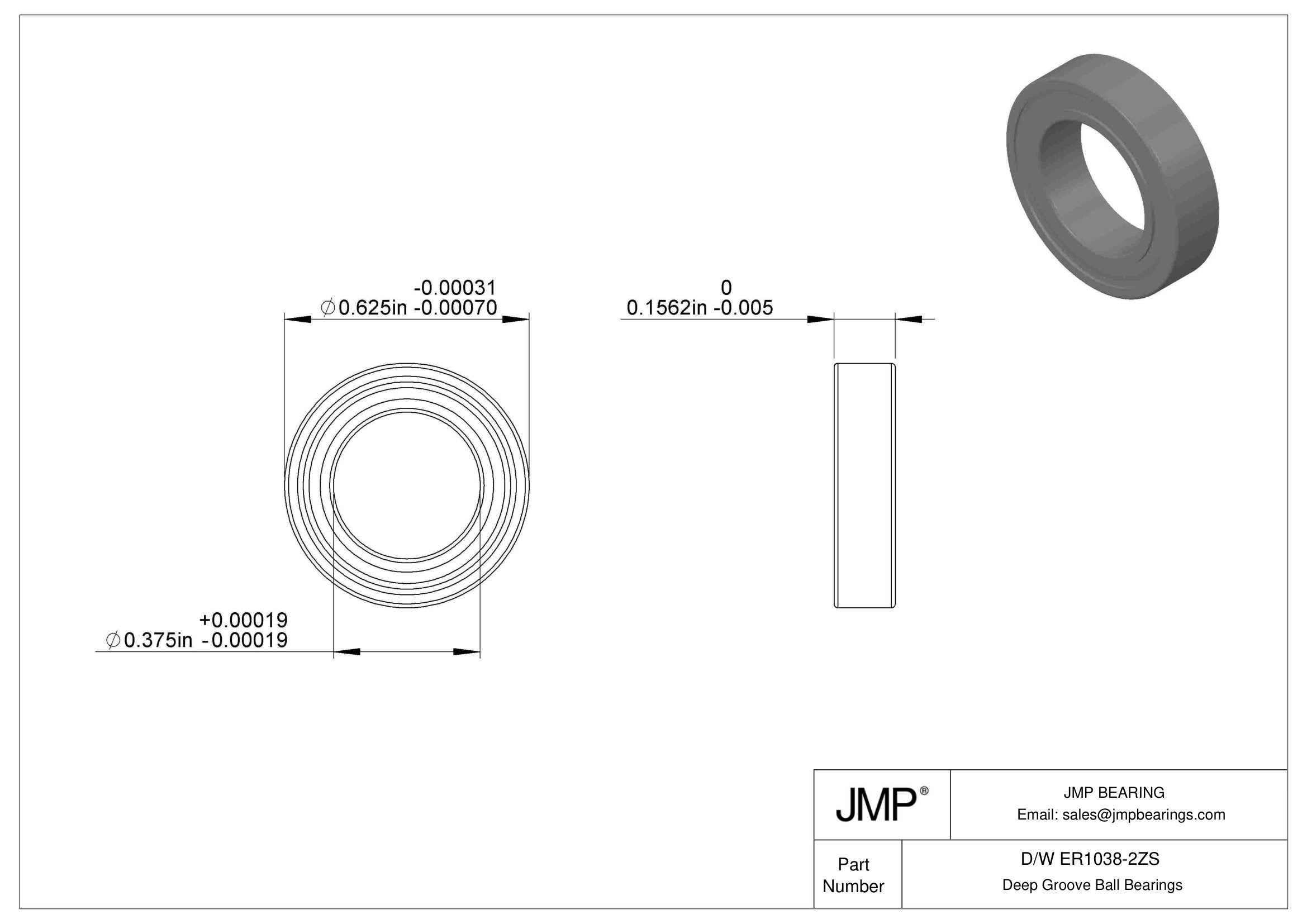 D/W ER1038-2ZS engineering drawing