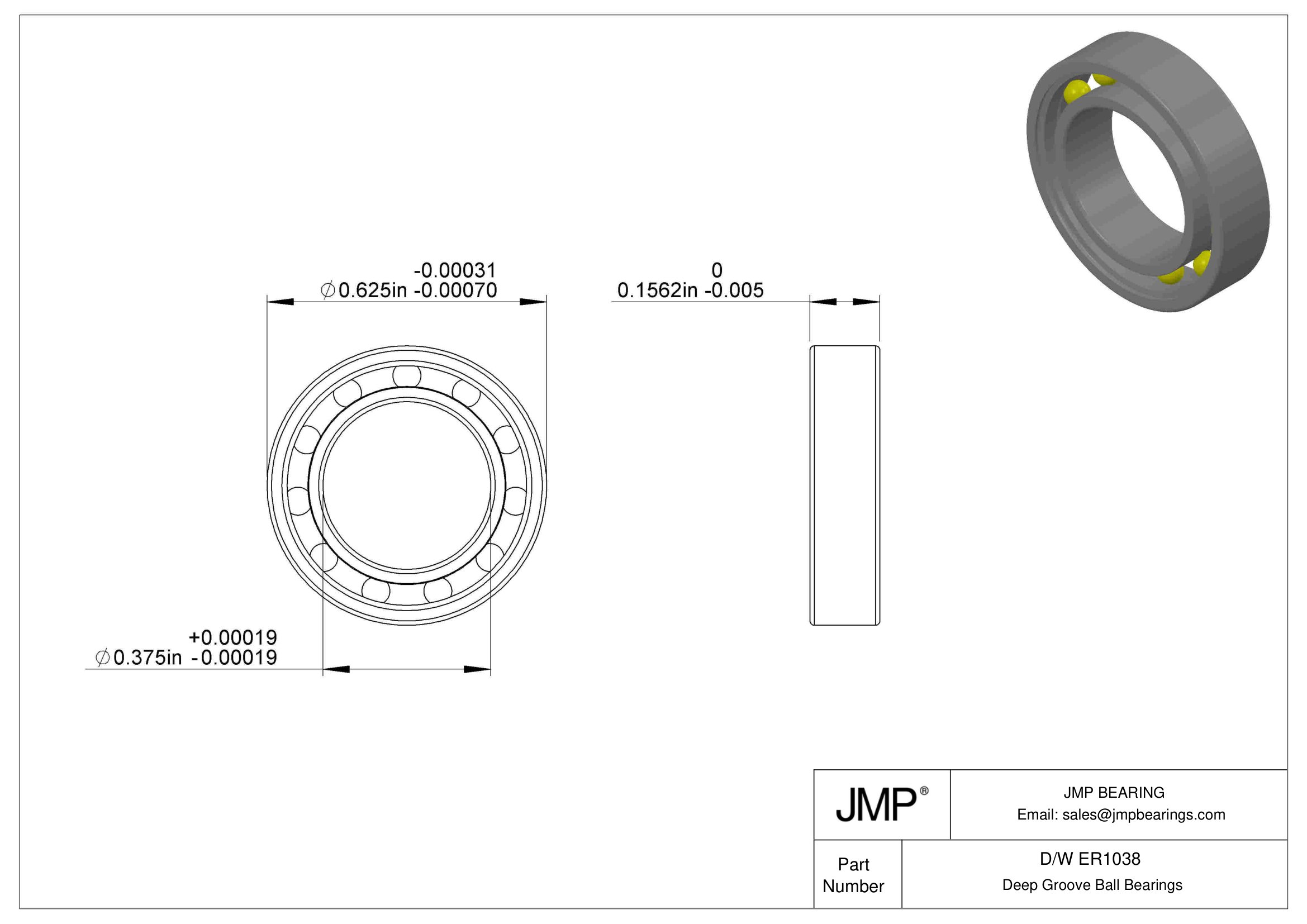 D/W ER1038 engineering drawing