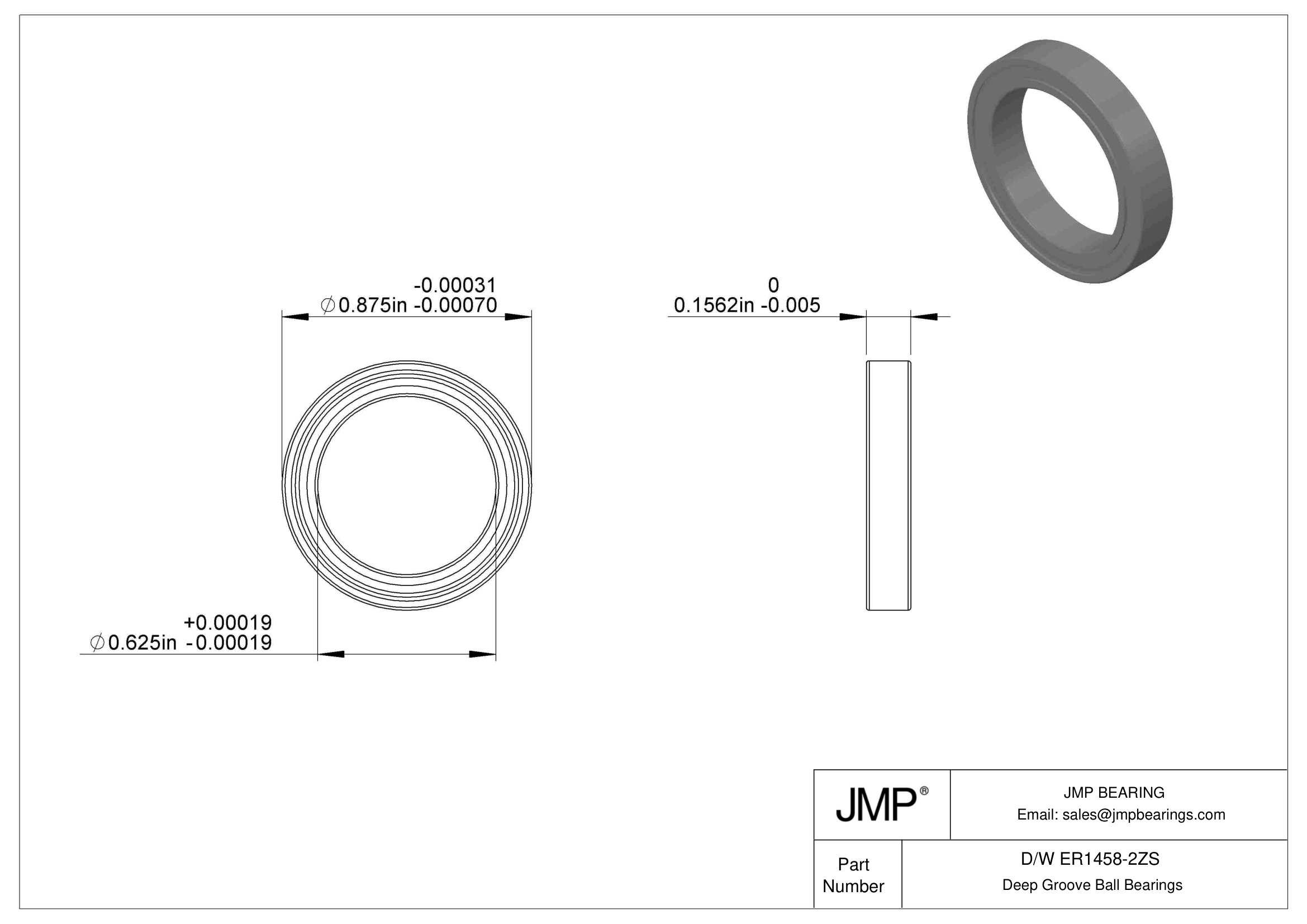 D/W ER1458-2ZS engineering drawing
