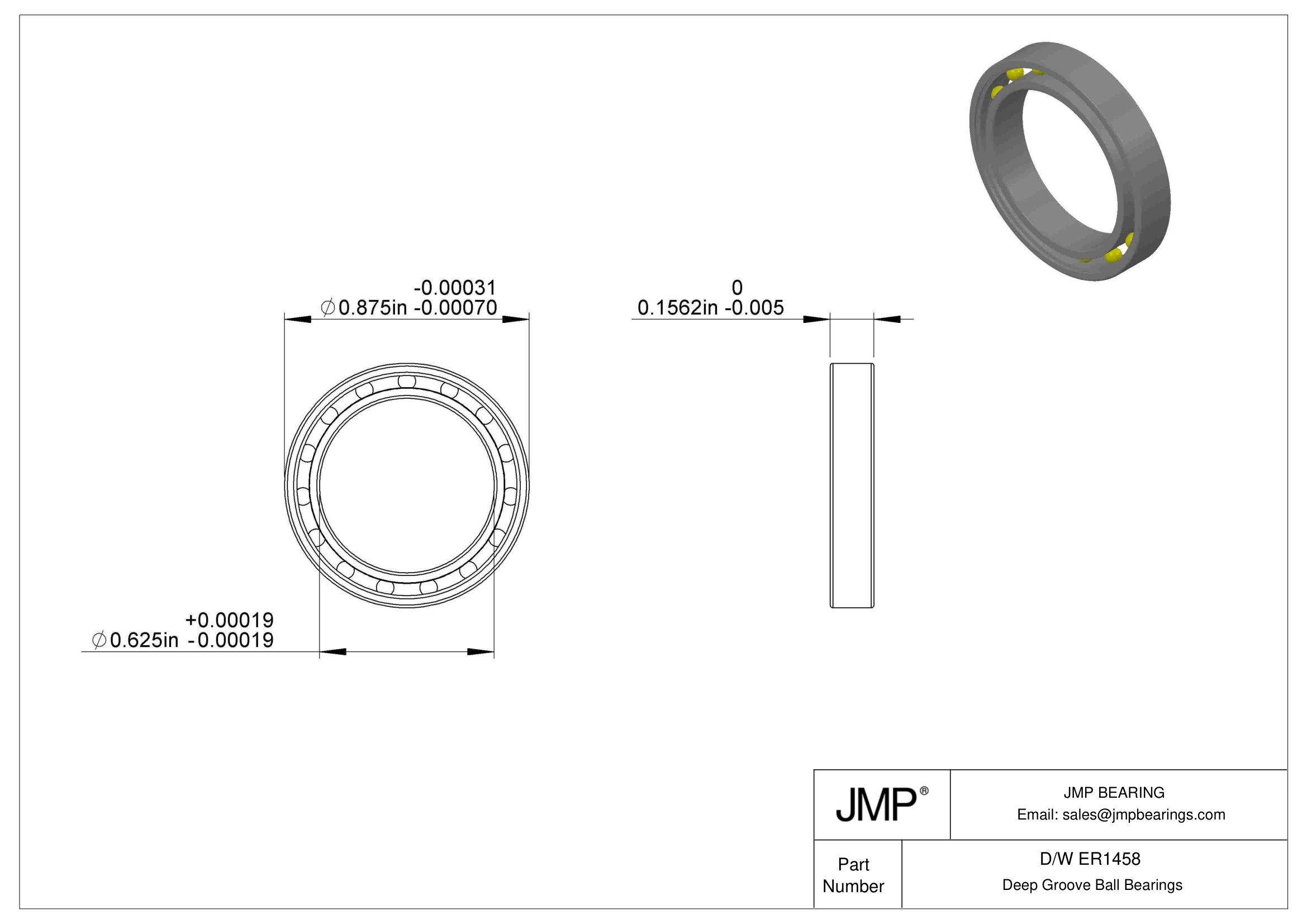 D/W ER1458 engineering drawing