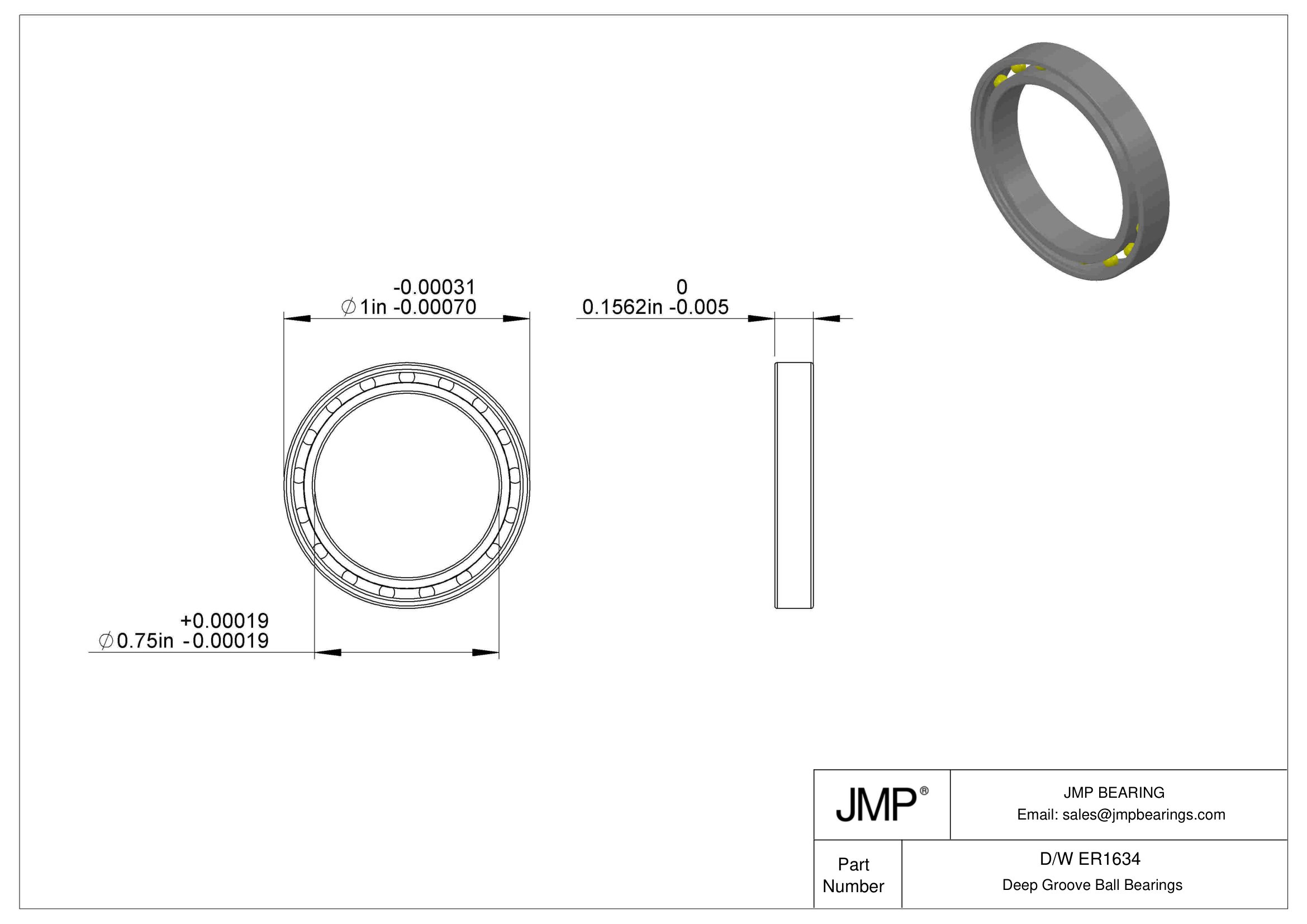 D/W ER1634 engineering drawing