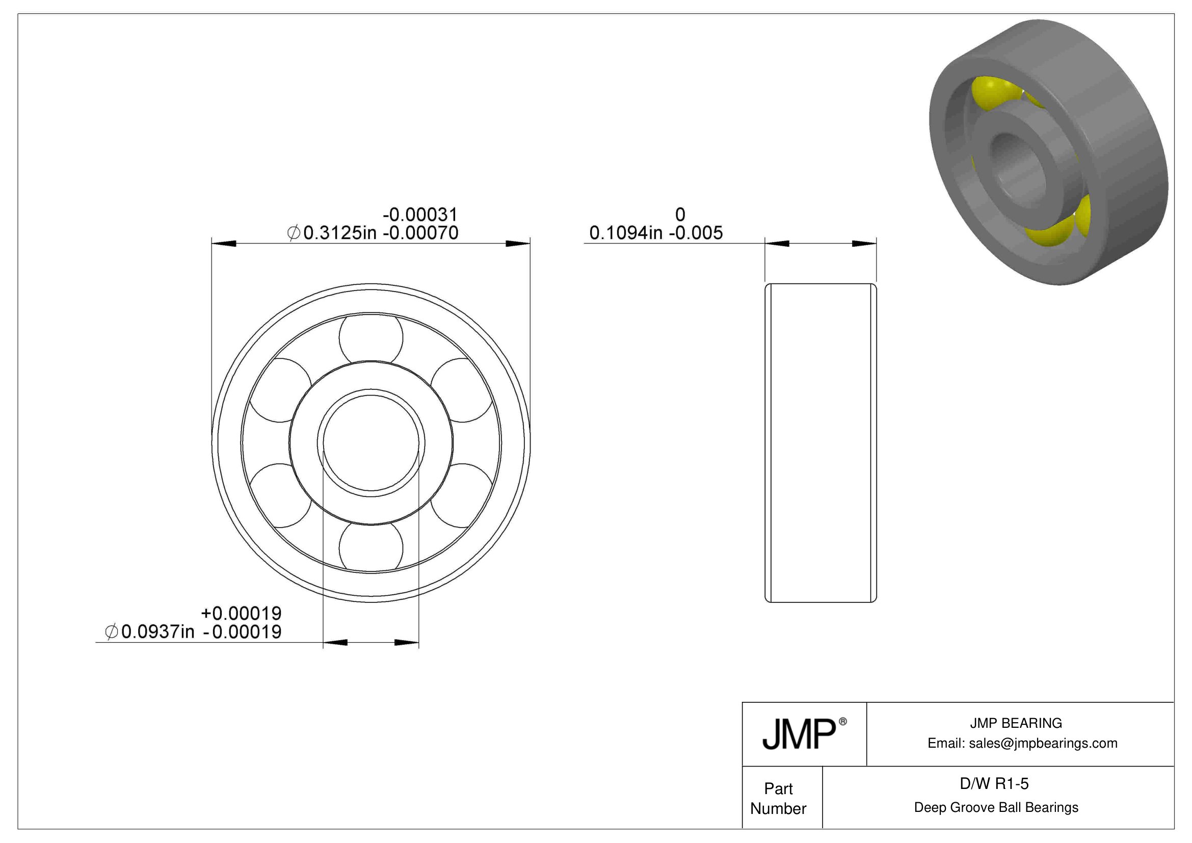 D/W R1-5 engineering drawing