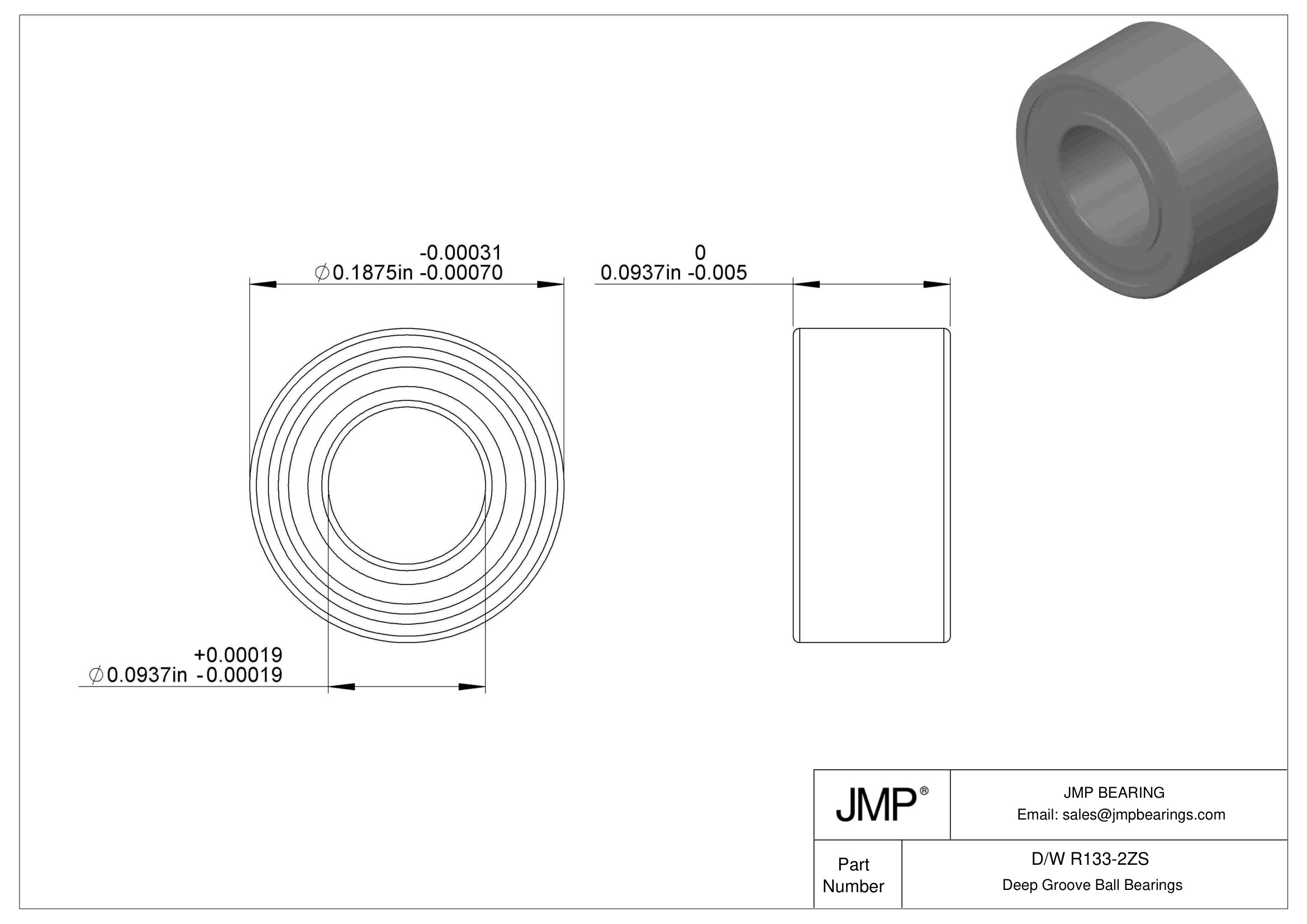 D/W R133-2ZS engineering drawing