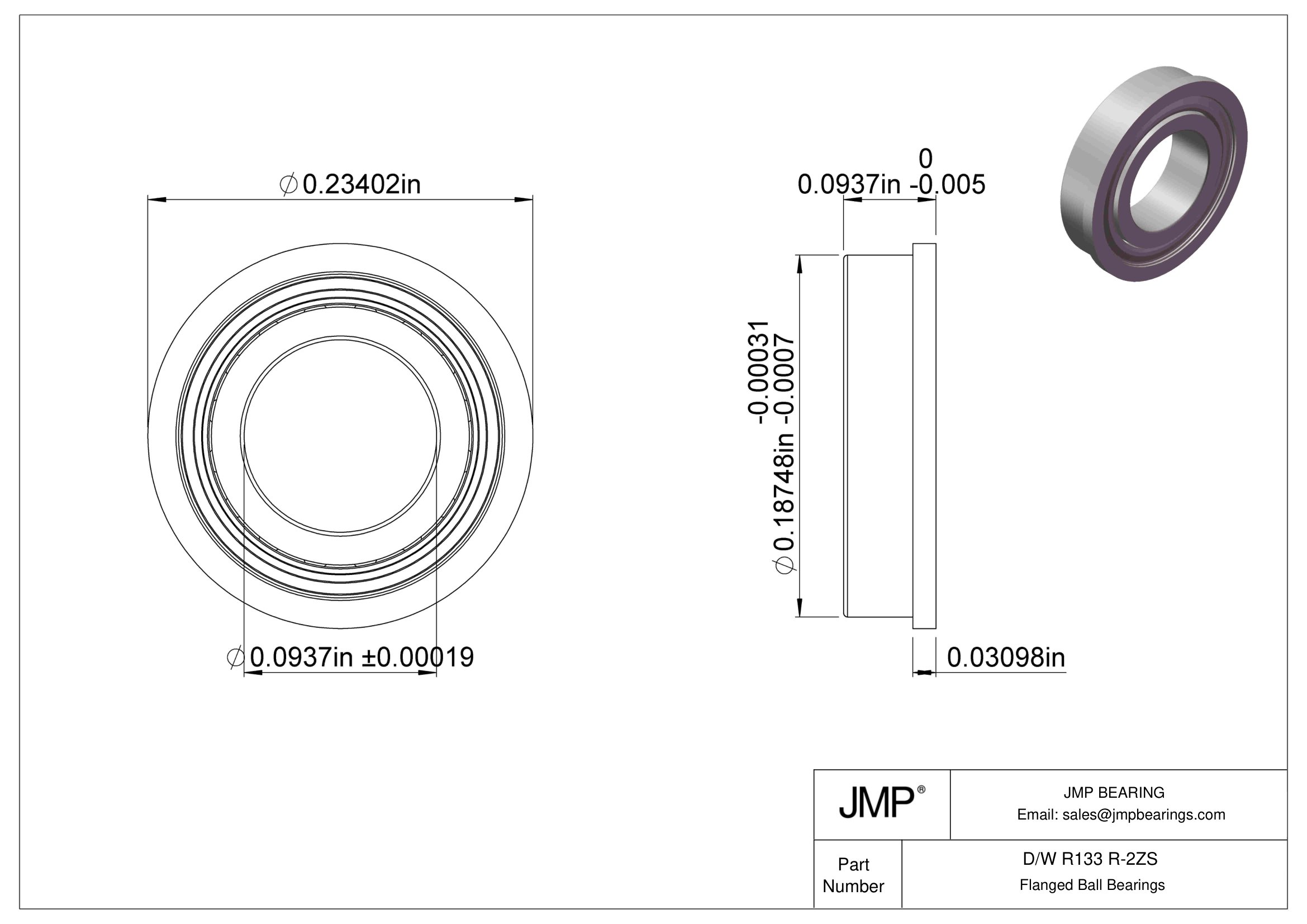D/W R133 R-2ZS engineering drawing