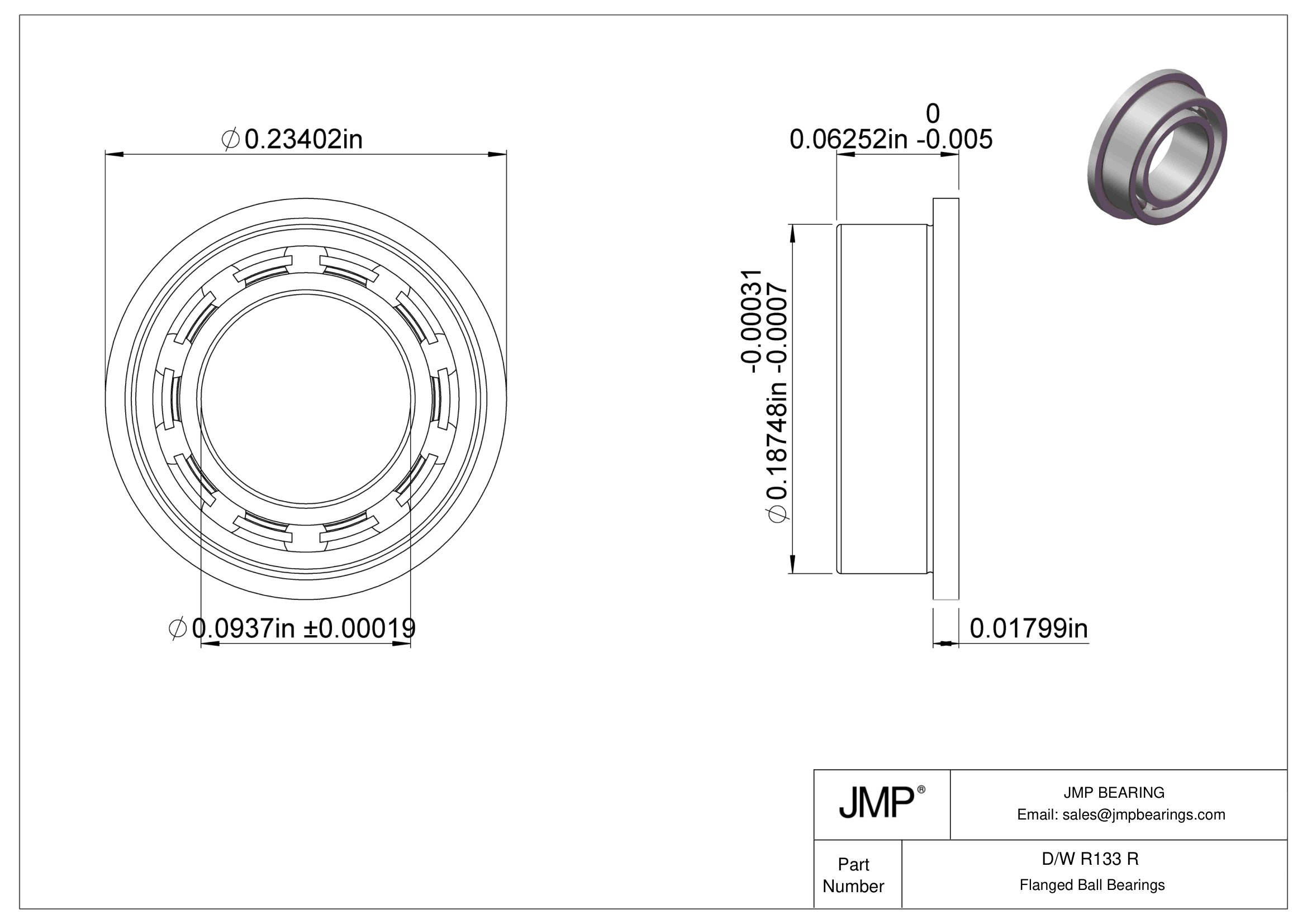 D/W R133 R engineering drawing