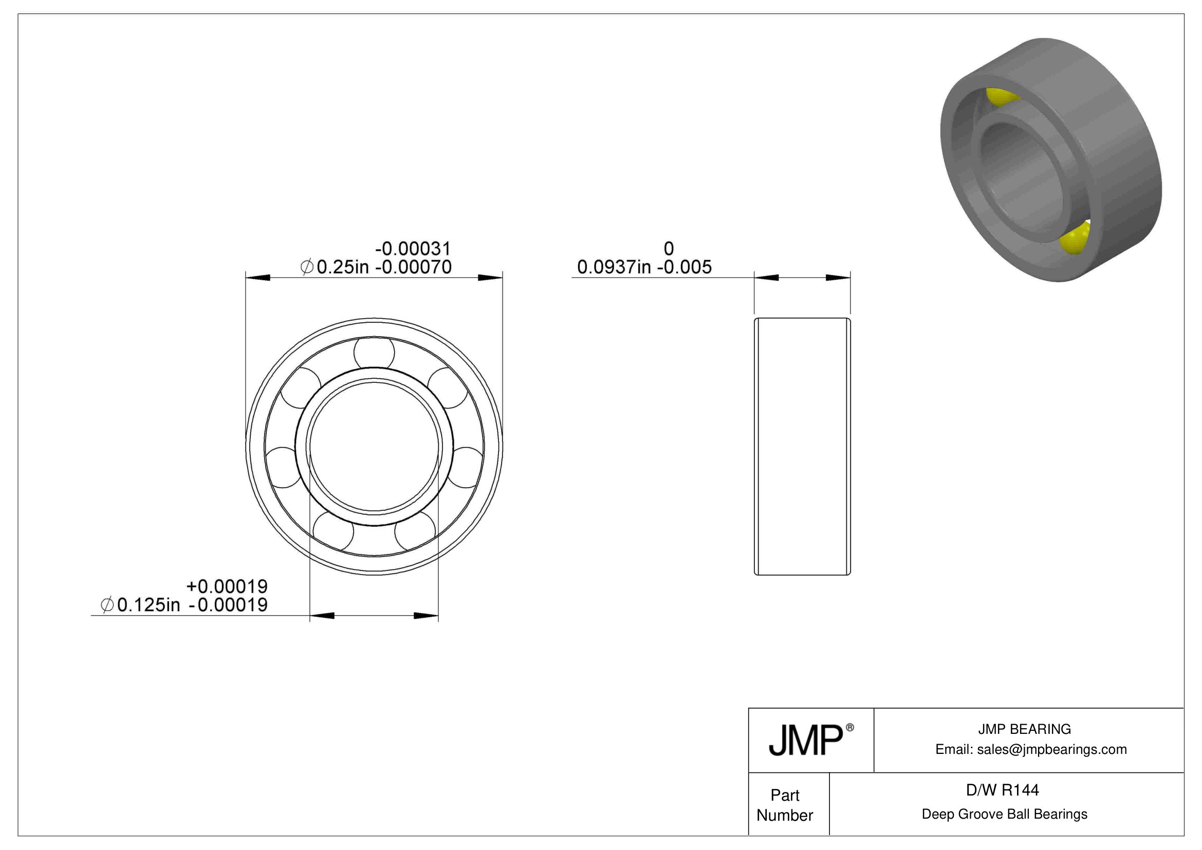 D/W R144 engineering drawing