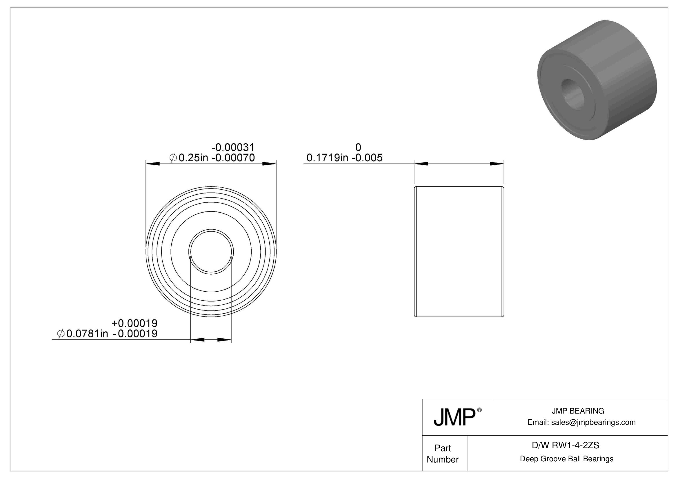 D/W RW1-4-2ZS engineering drawing