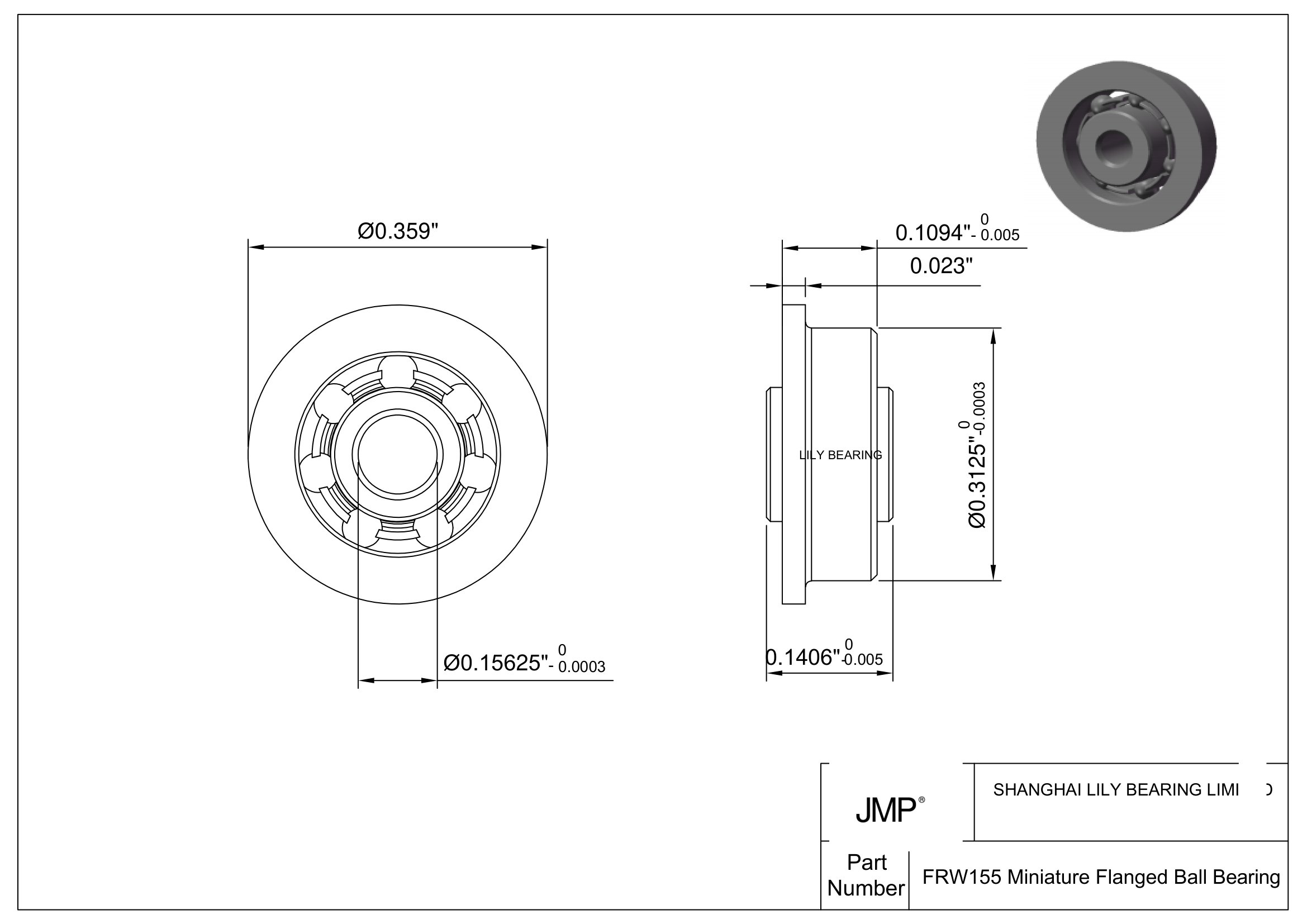 FRW155 engineering drawing
