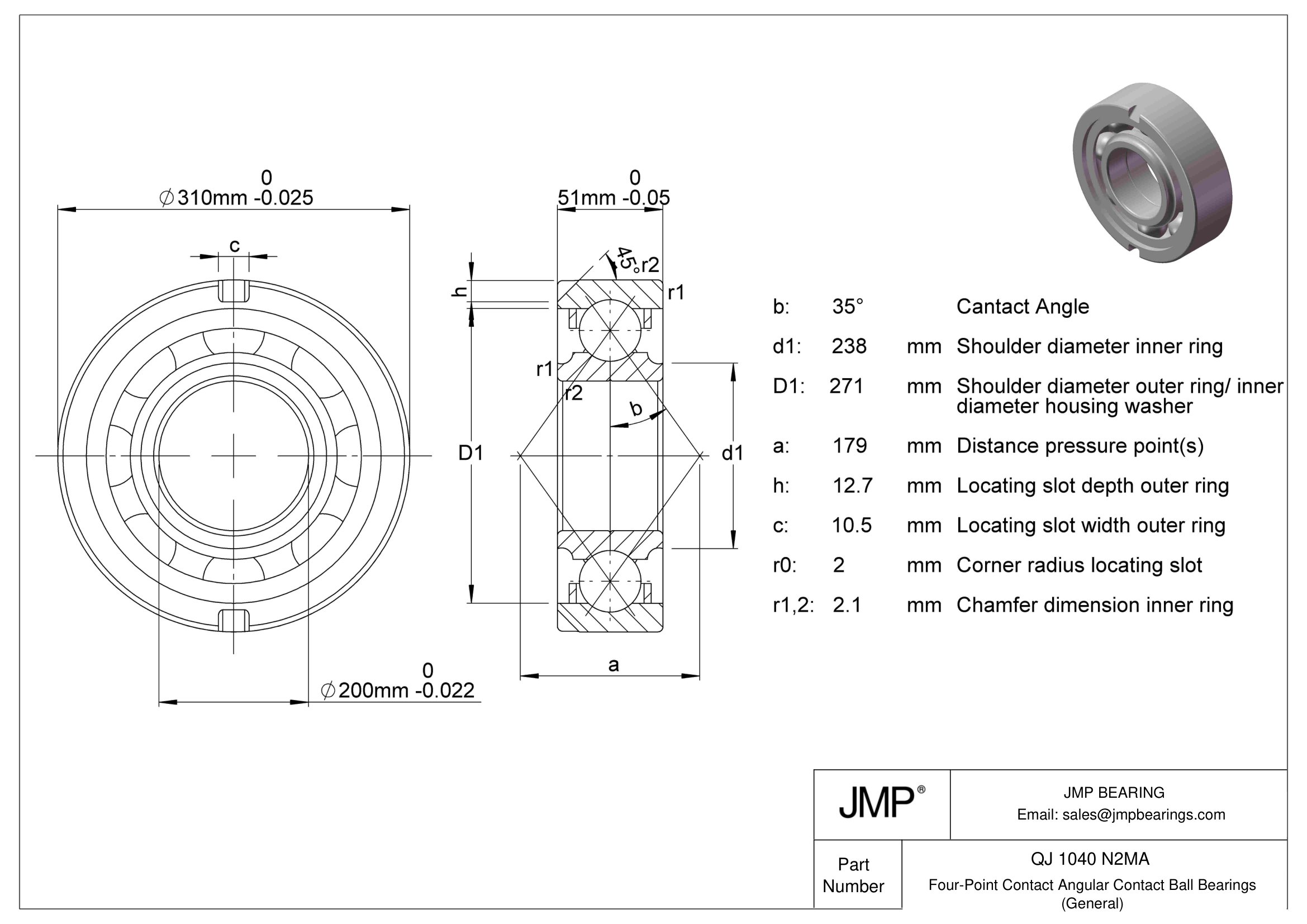 QJ 1040 N2MA engineering drawing