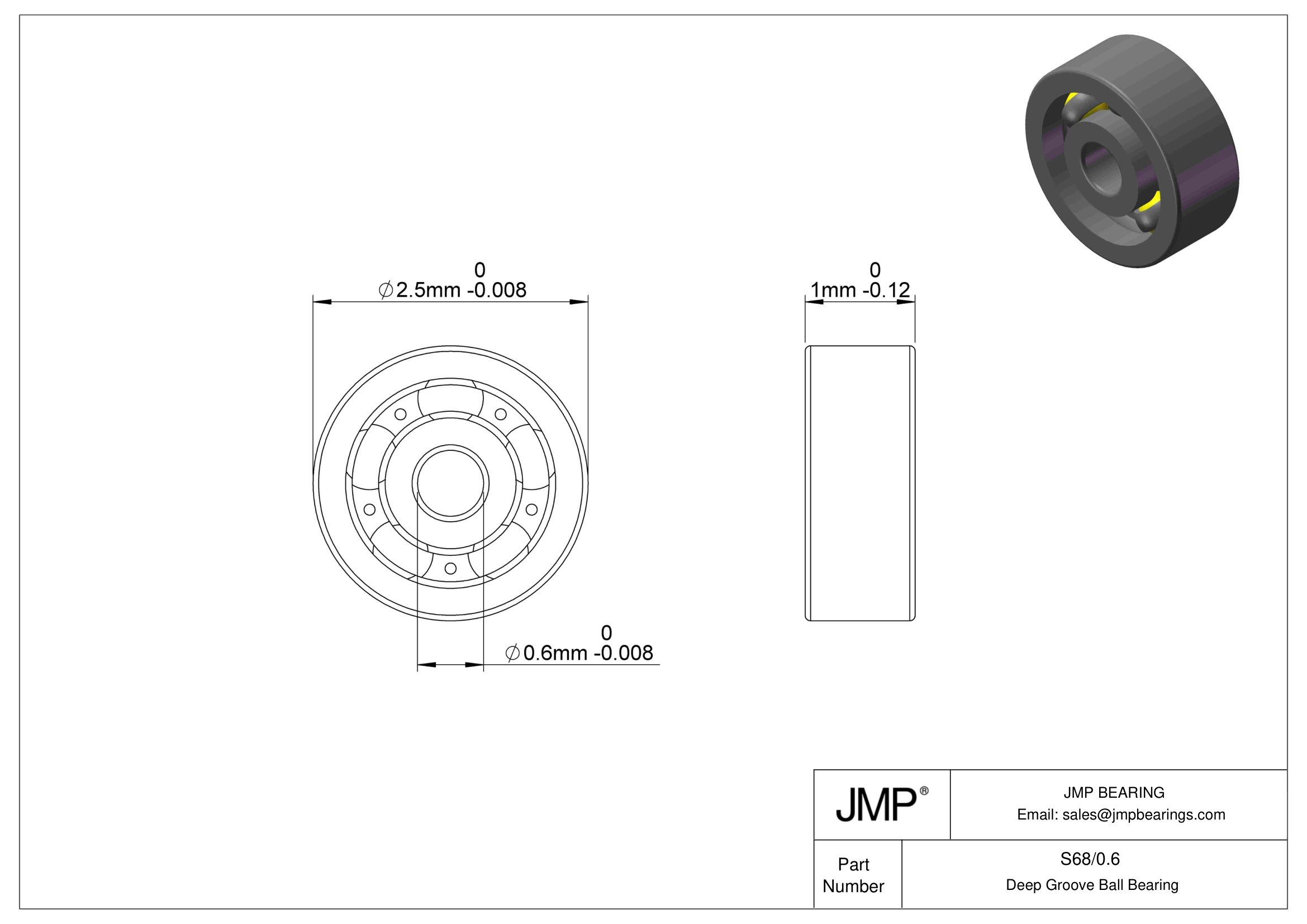 S68/0.6 engineering drawing