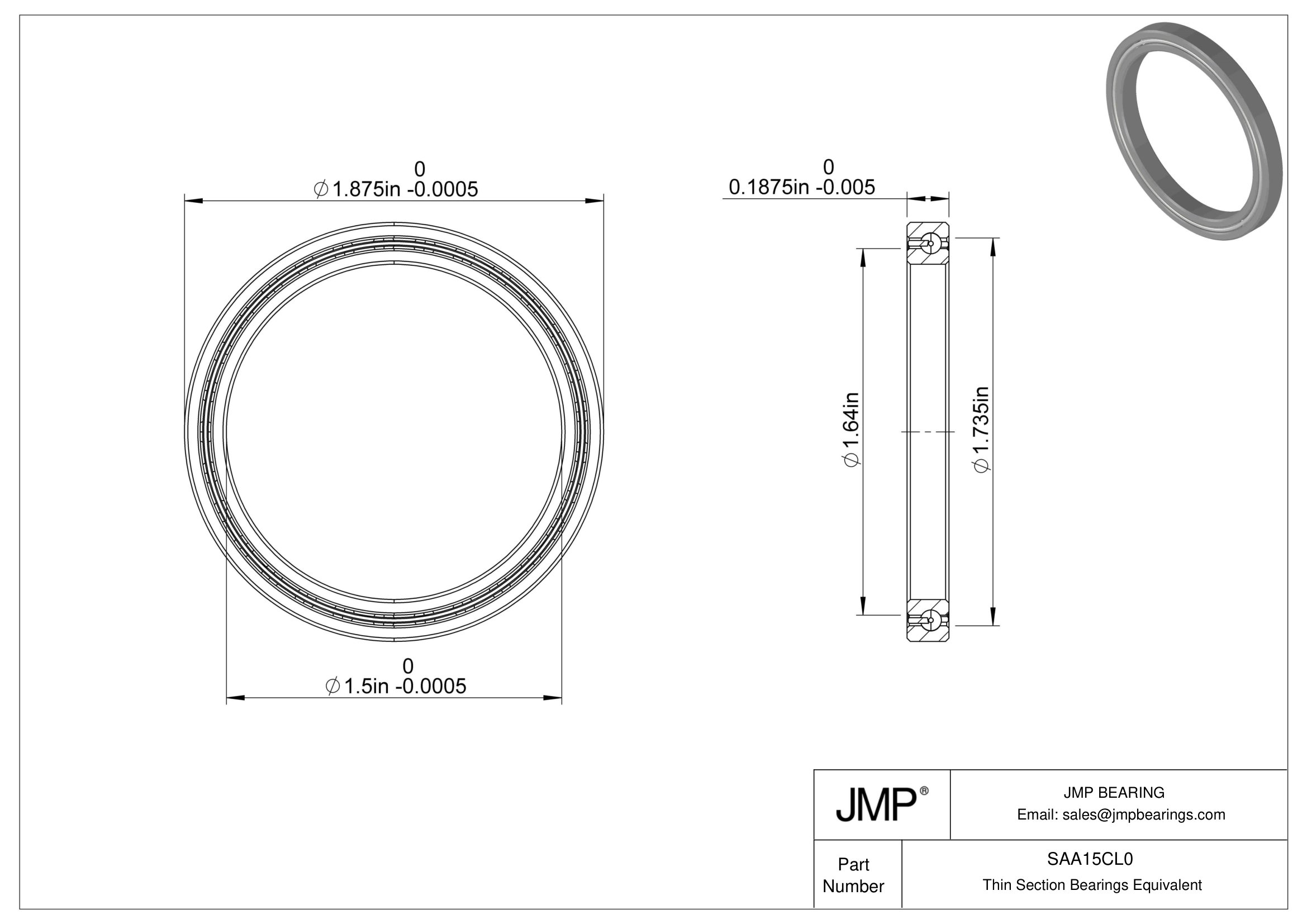 SAA15CL0 engineering drawing