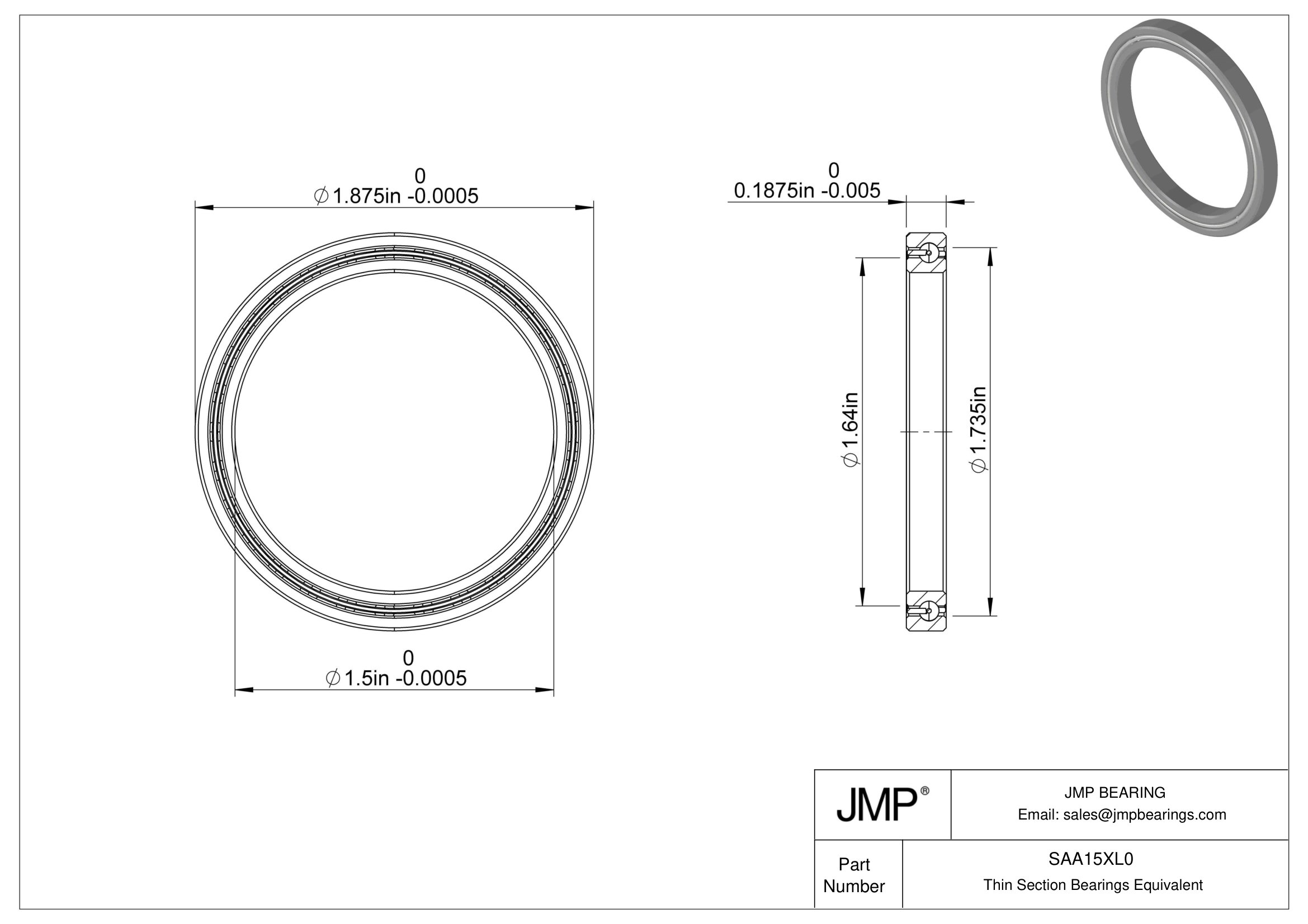 SAA15XL0 engineering drawing